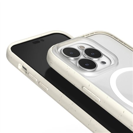 Woodcessories Clear Case MagSafe Offwhite iPhone 14 Pro Max