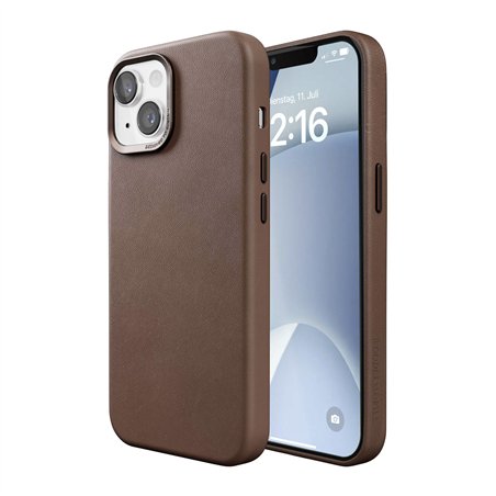 Woodcessories Bio Leather Case MagSafe iPhone 15 Plus marrone