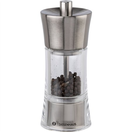 Zassenhaus macinapepe  Aachen acrilico/acciaio inox, 14 cm