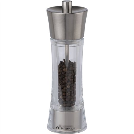 Zassenhaus macinapepe  Aachen acrilico/acciaio inox, 18 cm