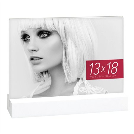 ZEP Dresda bianco 13x18 acrylico con Holzleiste AQ657W