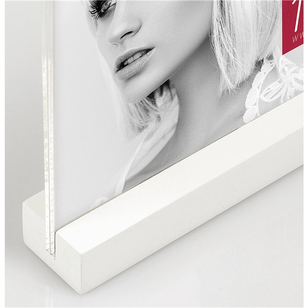ZEP Dresda bianco 13x18 acrylico con Holzleiste AQ657W