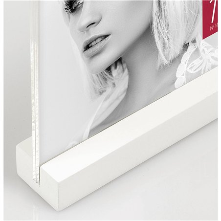 ZEP Dresda bianco 13x18 acrylico con Holzleiste AQ657W