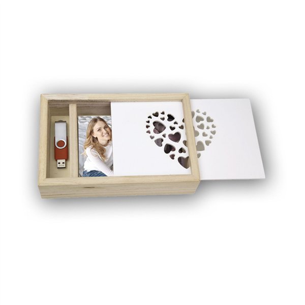 ZEP Love Box USB           10x15 legno, per foto e stick CZ1246