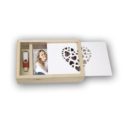 ZEP Love Box USB           10x15 legno, per foto e stick CZ1246