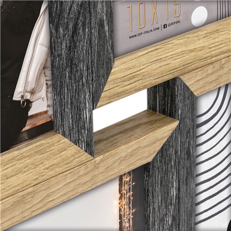 ZEP Vercelli nero 6x10x15 legno cornice multipla DN688B