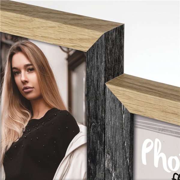 ZEP Vercelli nero 6x10x15 legno cornice multipla DN688B