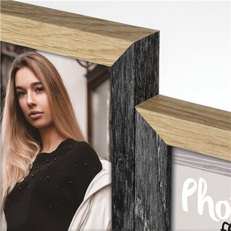 ZEP Vercelli nero 6x10x15 legno cornice multipla DN688B