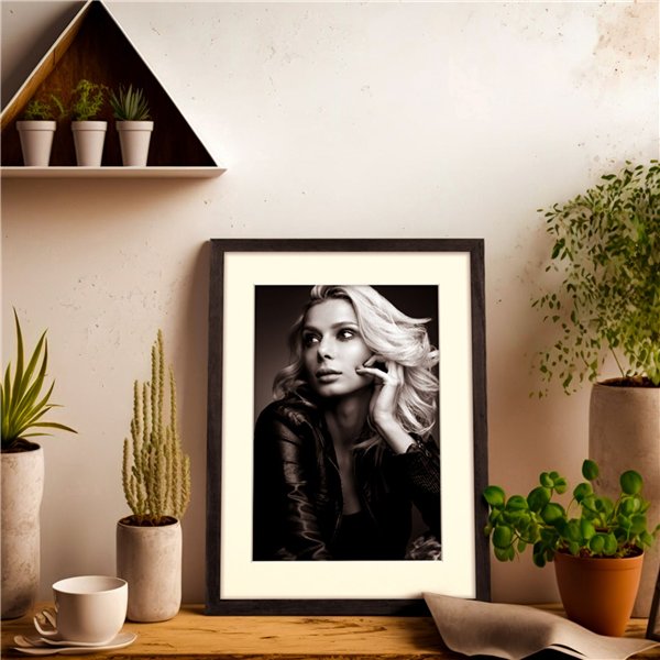 ZEP Malmo black 15x20/20x30 legno con passepartout V4523B