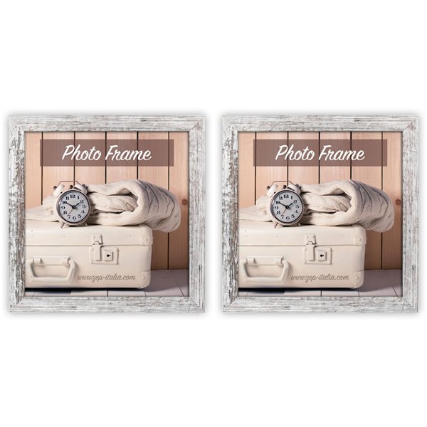 2x1 ZEP Nelson6 bia./marr. 15x15 legno cornice             V21156