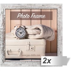 2x1 ZEP Nelson 6 bianc./marr. 30x30 legno cornice V21306