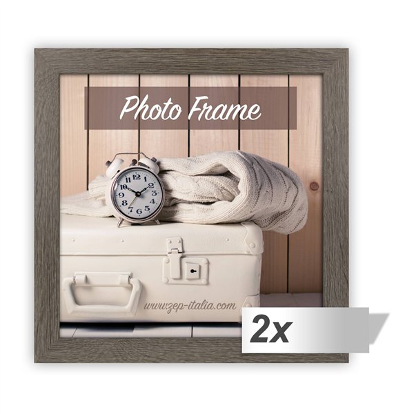 2x1 ZEP Nelson 6 bianc./marr. 20x20 legno cornice V21205