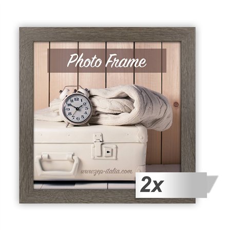 2x1 ZEP Nelson 6 bianc./marr. 20x20 legno cornice V21205