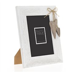 ZEP Lille white            13x18 legno portafoto c. cuori  RE657W 2
