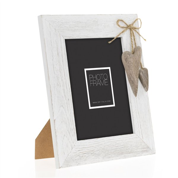 ZEP Lille white            13x18 legno portafoto c. cuori  RE657W