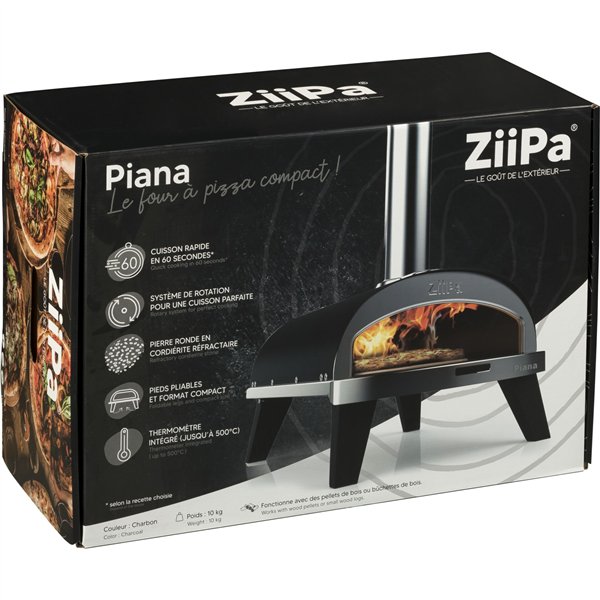 ZiiPa Piana forno a legna per pizza colore carb.