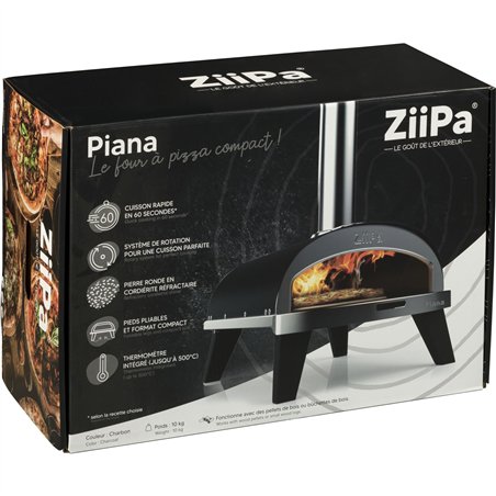 ZiiPa Piana forno a legna per pizza colore carb.