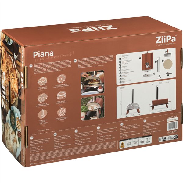 ZiiPa Piana forno a legna per pizza colore terracotta