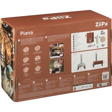 ZiiPa Piana forno a legna per pizza colore terracotta