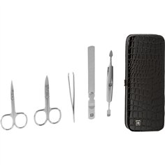 Zwilling set manicure pedicure 5 pz. con tagliaunghie, pelle