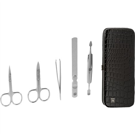 Zwilling set manicure pedicure 5 pz. con tagliaunghie, pelle