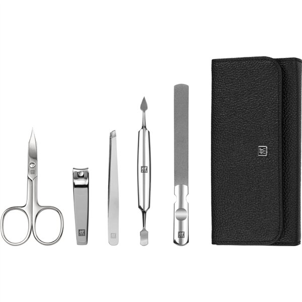 Zwilling set manicure pedicure 5 pz. con tagliaunghie, pelle