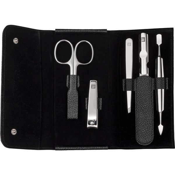 Zwilling set manicure pedicure 5 pz. con tagliaunghie, pelle