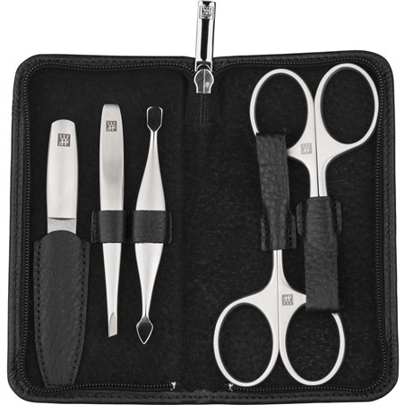 Zwilling set manicure pedicure 5 pz. con tagliaunghie, pelle