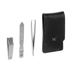 Zwilling set manicure pedicure 3 pz. con tagliaunghie, pelle