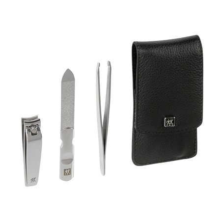 Zwilling set manicure pedicure 3 pz. con tagliaunghie, pelle