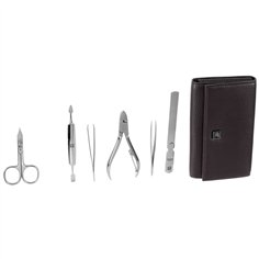Zwilling set manicure pedicure 7 pz. con tagliaunghie, pelle