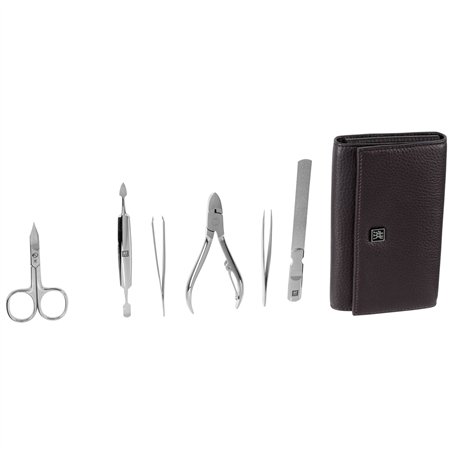Zwilling set manicure pedicure 7 pz. con tagliaunghie, pelle