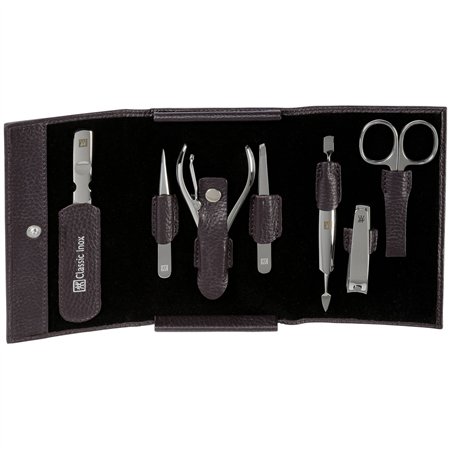 Zwilling set manicure pedicure 7 pz. con tagliaunghie, pelle