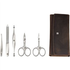 Zwilling Maniküre Pediküre Set 5tlg. mit Nagelschere, Leder