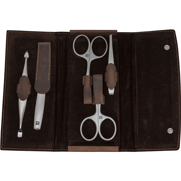 Zwilling Maniküre Pediküre Set 5tlg. mit Nagelschere, Leder