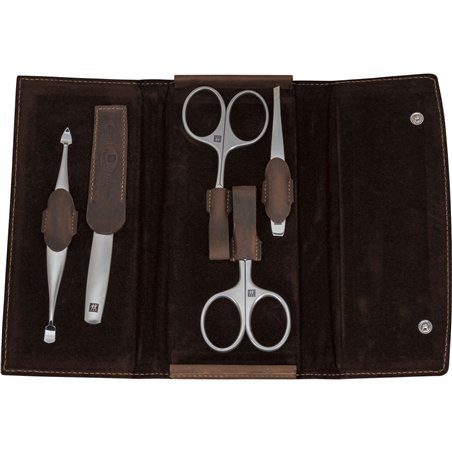 Zwilling Maniküre Pediküre Set 5tlg. mit Nagelschere, Leder