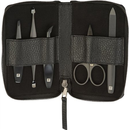 Zwilling Maniküre-Etui Leder 5tlg. schwarz