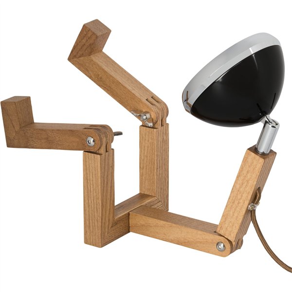 Piffany Mr. Wattson - Mini lampada da tavolo, Fashion black