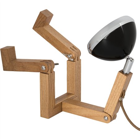 Piffany Mr. Wattson - Mini lampada da tavolo, Fashion black
