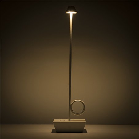 Broggi Lampada Bugia ricaricabile bianca