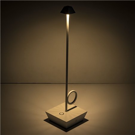 Broggi Lampada Bugia ricaricabile bianca