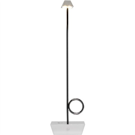 Broggi Lampada Bugia ricaricabile cromata