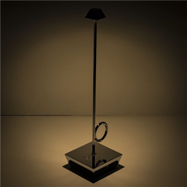 Broggi Lampada Bugia ricaricabile cromata