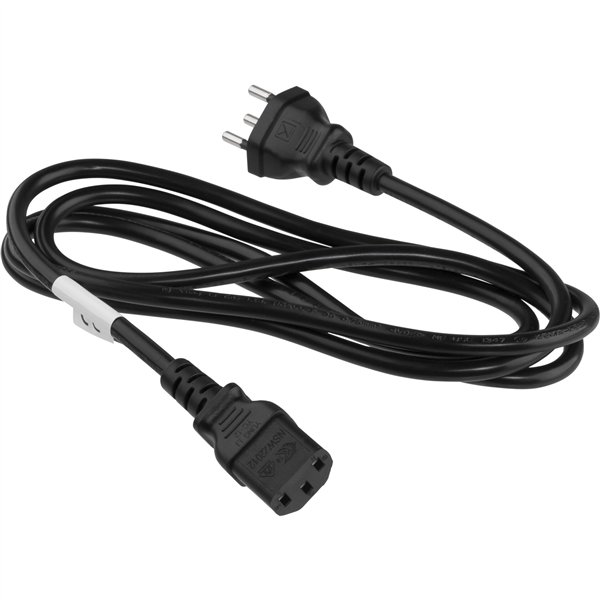 NN Netzkabel Schweiz Typ J auf C13 1,8m schwarz