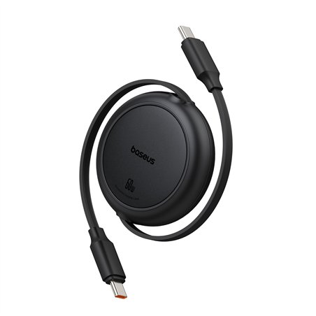 Baseus Free2Pull Mini Charging Cable USB-C USB-C 60W 1m Black
