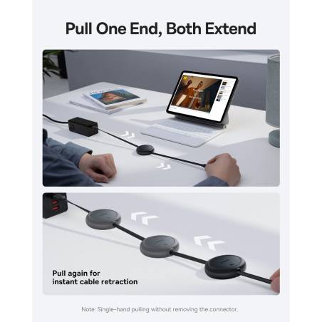 Baseus Free2Pull Mini Charging Cable USB-C USB-C 60W 1m Black