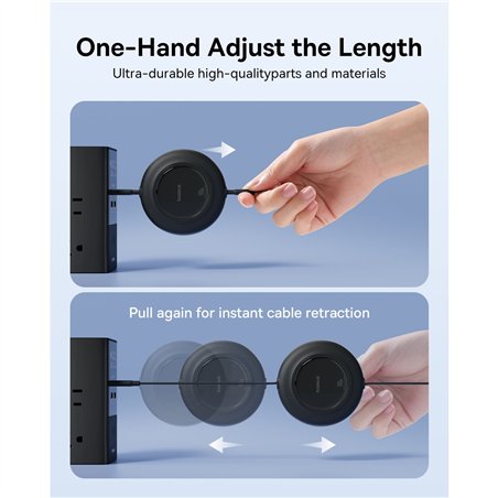 Baseus Free2Pull Mini Charging Cable USB-C USB-C 100W 2m Black