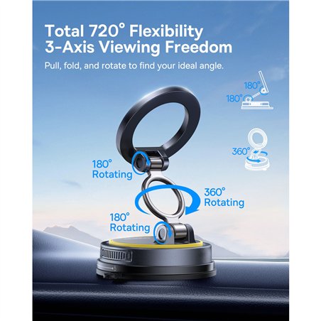 Baseus VC2 Flex Magnetic Car Mount Suction Cup Black