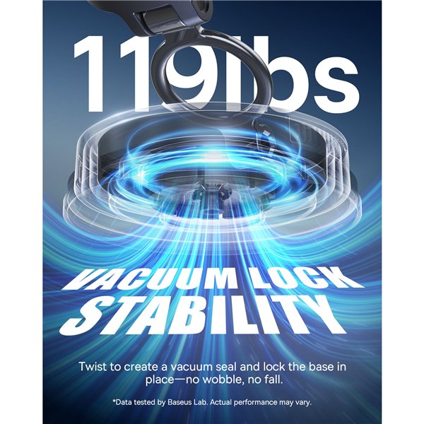 Baseus VC2 Flex Magnetic Car Mount Suction Cup Black