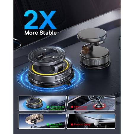 Baseus VC2 Flex Magnetic Car Mount Suction Cup Black